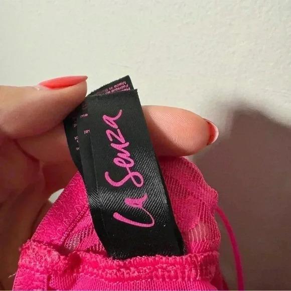 La  Senza pink sheer zebra printed bralette L - Picture 5 of 6